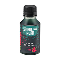 Šviežia spirulina su spanguolių sirupu