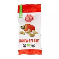 Anakardžių riešutai kepinti ir silpnai sūdyti CASHEW SEA SALT, ekologiški