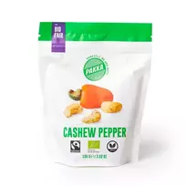 Kepinti anakardžių riešutai su juodaisiais pipirais CASHEW MALABAR PEPPER, ekologiški