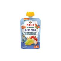 Kriaušių, obuolių ir mėlynių tyrelė su avižomis BLUE BIRD, kūdikiams nuo 6 mėn., biodinaminė