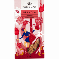 Granola su anakardžiais ir avietėmis