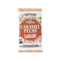 Juodasis šokoladas su pekaninėmis karijomis CARAMEL PECAN, ekologiškas