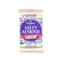 Juodasis šokoladas su migdolais ir jūros druska SALTY ALMOND, ekologiškas