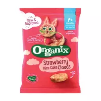 Ryžių trapučiai su braškėmis STRAWBERRY CLOUDS, nuo 7 mėn.