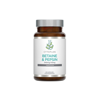 Betainas ir pepsinas 345 mg/10 mg. Maisto papildas