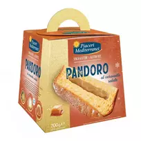 Itališkas pyragas PANDORO su sūdytos karamelės kremu, be glitimo