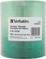 Verbatim CD-R Verbatim 700MB 52x Thermal Printable No ID Brand (Wrap 100)