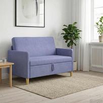 Sofa su saugojimo vieta Džinsinės mėlynos 122 x 78 x 87 cm