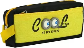 Penalas COOL ZONE, CollForSchool, 195x85x50 mm, su 2-iem skyriais, juodos/geltonos sp.