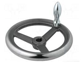 Knob | cast iron | 200mm | with keyway,with revolving handle