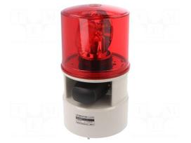Signaller: lighting-sound | 24VDC | siren,rotating light | LED | red