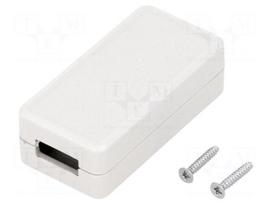 Enclosure: for USB | X: 25mm | Y: 50mm | Z: 15.5mm | ABS | grey