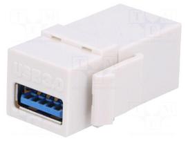 Socket | coupler | female x2 | USB A socket x2 | straight | Keystone