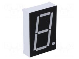 Display: LED | 7-segment | 26mm | 1" | No.char: 1 | blue | 100mcd | anode