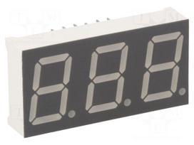 Display: LED | 7-segment | 14.2mm | 0.56" | No.char: 3 | yellow-green