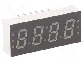 Display: LED | 7-segment | 7.6mm | 0.3" | No.char: 4 | red | 24÷48mcd