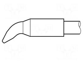 Tip | bent chisel | 2.2x1mm | longlife
