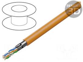 Wire | BiTLAN | F/FTP | Cat 6a | 4x2x23AWG | Cu | wire | LSZH | orange | 100m