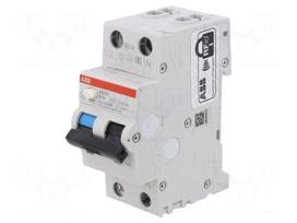 RCBO breaker | Inom: 10A | Ires: 30mA | Poles: 1+N | 230VAC | IP20 | DS200