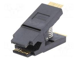 Test clip | black | gold-plated | SO20,SOIC20,SOJ20 | 10mm | max.150°C