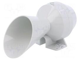 Signaller: sound | horn | 24VAC | 88dB | KLH | IP43 | Ø75x152mm | ABS