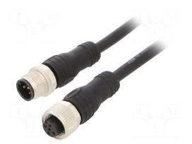 Cable: for sensors | M12 | PIN: 5 | 6m | plug | 36VDC | PVC | IP67,IP69K