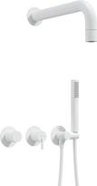 Concealed shower set with hand shower - with horizontal mixer