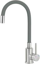 Kitchen faucet with bent spout