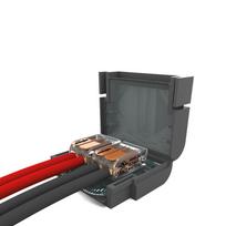 ShellBox gelio izoliacijos jungciu d?zute IPX8 su dviem 2 krypciu Wago jungtimis 0,2-4mm2