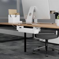 Maclean under-desk cable/extension organizer, max. load 5kg, white, MC-106 W