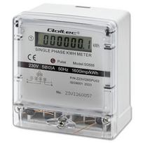 Vienfazis elektros energijos skaitiklis | 60A | 230V | Didelis 6+1 LCD ekranas | Qoltec ®