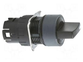 Switch: rotary | 16mm | Stabl.pos: 1 | black | none | Harmony XB6 | Pos: 3