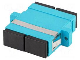 Adapter | OM3 | SC/UPC,both sides | 50/125um | turquoise | -40÷85°C