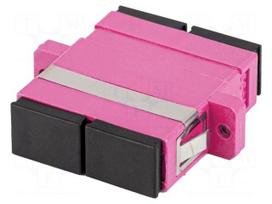 Adapter | OM4 | SC/UPC,both sides | 50/125um | violet | -40÷85°C