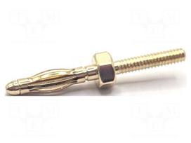 Laboratory connector: 2mm banana | plug | 15A | 23mm | M2