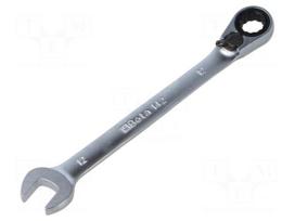 Wrench: combination spanner | rattle | 12mm | L: 174mm