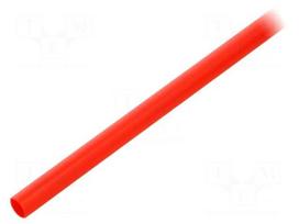 Heat shrink sleeve | thin walled,glued | 4: 1 | 4mm | L: 1000mm | red