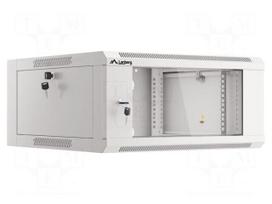 Enclosure: rack cabinet | Standard: 19" | 4U | grey | 600mm | hanging