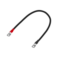 Akumuliatoriaus prijungimo laidas | 16 mm² | 6 mm jungtys - raudona ir juoda | 38 cm
