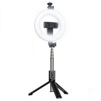 Selfie lazda iLike  X2 LED 16cm Rechargeable Selfie Lamp with BT Remote & Handle + Floor Stand 20-90cm + Phone Holder