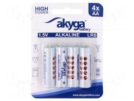 Battery: alkaline | AA | 1.5V | non-rechargeable | 4pcs.