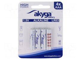 Battery: alkaline | AAA,R3 | 1.5V | non-rechargeable | 4pcs.