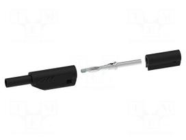 Laboratory connector: 2mm banana | plug | black