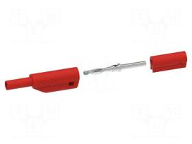 Laboratory connector: 2mm banana | plug | red