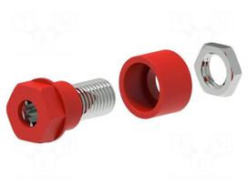 Laboratory connector: 4mm banana | socket | 30VAC | 60VDC | 36A | red