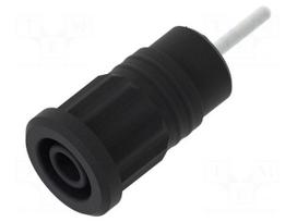 Laboratory connector: 4mm banana | socket | 36A | black | insulated