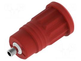 Laboratory connector: 4mm banana | socket | 25A | red | nickel plated