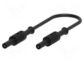 Test lead | 12A | banana socket 4mm,both sides | Len: 1m | black
