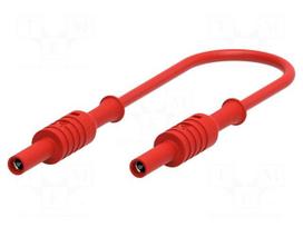 Test lead: single | 36A | banana socket 4mm,both sides | Len: 1m | red