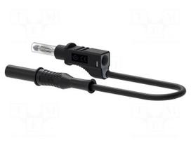 Test lead | 12A | banana plug 4mm,both sides | Len: 1m | black